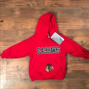 Kids black hawks hoodie